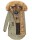 Navahoo warme Damen Winter Jacke lang mit Kunstfell B660 Grau Größe XS - Gr. 34