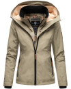 Marikoo Erdbeere Designer Damen Winter leicht gefüttert mit Kapuze B659 Grau Größe XS - Gr. 34
