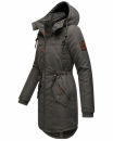 Marikoo Kamil warme Damen Winter Jacke lang mit Kapuze B807 Anthrazit Größe S - Gr. 36