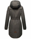 Marikoo Kamil warme Damen Winter Jacke lang mit Kapuze B807 Anthrazit Größe S - Gr. 36