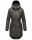 Marikoo Kamil warme Damen Winter Jacke lang mit Kapuze B807 Anthrazit Größe S - Gr. 36