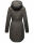 Marikoo Kamil warme Damen Winter Jacke lang mit Kapuze B807 Anthrazit Größe S - Gr. 36