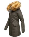 Marikoo Karmaa-Princess Damen Wintejacke mit Fellkragen B808 Anthrazit Größe M - Gr. 38