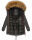 Marikoo La Viva Princess Damen Winterjacke mit Kapuze B813 Anthrazit Größe S - Gr. 36