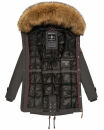 Marikoo La Viva Princess Damen Winterjacke mit Kapuze B813 Anthrazit Größe M - Gr. 38