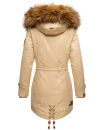 Marikoo La Viva Princess Damen Winterjacke mit Kapuze B813 Beige Größe S - Gr. 36