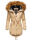 Marikoo La Viva Princess Damen Winterjacke mit Kapuze B813 Beige Größe S - Gr. 36