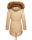 Marikoo La Viva Princess Damen Winterjacke mit Kapuze B813 Beige Größe S - Gr. 36