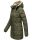 Marikoo warme Damen Winterjacke mit Kapuze Parka Kunstfell B817 Olive-Gr.XS