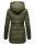 Marikoo warme Damen Winterjacke mit Kapuze Parka Kunstfell B817 Olive-Gr.XS