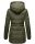 Marikoo warme Damen Winterjacke mit Kapuze Parka Kunstfell B817 Olive-Gr.L