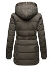 Marikoo warme Damen Winterjacke mit Kapuze Parka Kunstfell B817 Anthr.-Gr.XS