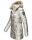 Marikoo warme Damen Winterjacke mit Kapuze Parka Kunstfell B817 Silber-Gr.XXL