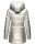 Marikoo warme Damen Winterjacke mit Kapuze Parka Kunstfell B817 Silber-Gr.XXL