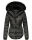 Marikoo warme Damen Winter Jacke gesteppt mit Kunstfell B618 Anthrazit Größe S - Gr. 36