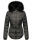 Marikoo warme Damen Winter Jacke gesteppt mit Kunstfell B618 Anthrazit Größe S - Gr. 36