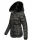 Marikoo warme Damen Winter Jacke gesteppt mit Kunstfell B618 Anthrazit Größe S - Gr. 36