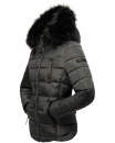 Marikoo warme Damen Winter Jacke gesteppt mit Kunstfell B618 Anthrazit Größe XXL - Gr. 44