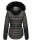 Marikoo warme Damen Winter Jacke gesteppt mit Kunstfell B618 Anthrazit Größe XXL - Gr. 44