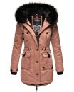 Navahoo Luluna Princess warme Damen Winter Jacke mit Kunstfell B818 Terrakotta-Gr.S