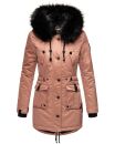 Navahoo Luluna Princess warme Damen Winter Jacke mit Kunstfell B818 Terrakotta-Gr.S