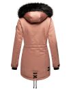 Navahoo Luluna Princess warme Damen Winter Jacke mit Kunstfell B818 Terrakotta-Gr.S