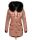 Navahoo Luluna Princess warme Damen Winter Jacke mit Kunstfell B818 Terrakotta-Gr.S