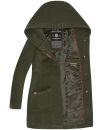 Marikoo Maikoo Damen Mantel mit Kapuze Trenchcoat Jacke B819 Forest Green Größe S - Gr. 36