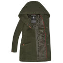 Marikoo Maikoo Damen Mantel mit Kapuze Trenchcoat Jacke B819 Forest Green Größe S - Gr. 36