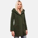 Marikoo Maikoo Damen Mantel mit Kapuze Trenchcoat Jacke...