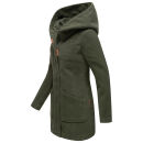 Marikoo Maikoo Damen Mantel mit Kapuze Trenchcoat Jacke B819 Forest Green Größe XL - Gr. 42