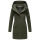Marikoo Maikoo Damen Mantel mit Kapuze Trenchcoat Jacke B819 Forest Green Größe XL - Gr. 42