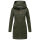 Marikoo Maikoo Damen Mantel mit Kapuze Trenchcoat Jacke B819 Forest Green Größe XL - Gr. 42