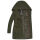 Marikoo Maikoo Damen Mantel mit Kapuze Trenchcoat Jacke B819 Forest Green Größe XL - Gr. 42