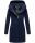 Marikoo Maikoo Damen Mantel mit Kapuze Trenchcoat Jacke B819 Navy Größe S - Gr. 36