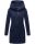 Marikoo Maikoo Damen Mantel mit Kapuze Trenchcoat Jacke B819 Navy Größe S - Gr. 36