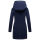 Marikoo Maikoo Damen Mantel mit Kapuze Trenchcoat Jacke B819 Navy Größe S - Gr. 36