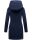 Marikoo Maikoo Damen Mantel mit Kapuze Trenchcoat Jacke B819 Navy Größe L - Gr. 40