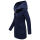 Marikoo Maikoo Damen Mantel mit Kapuze Trenchcoat Jacke B819 Navy Größe L - Gr. 40