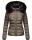 Navahoo Damen Winter Stepp Jacke gefüttert mit Teddyfell B355 Anthrazit Größe XS - Gr. 34