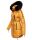 Marikoo warme Damen Winter Jacke Stepp Mantel lang B401 Gelb Größe S - Gr. 36