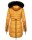 Marikoo warme Damen Winter Jacke Stepp Mantel lang B401 Gelb Größe XL - Gr. 42