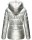 Marikoo Nekoo warm gefütterte Damen Winter Jacke mit Kunstfell B658 Silber Größe XS - Gr. 34
