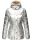 Marikoo Nekoo warm gefütterte Damen Winter Jacke mit Kunstfell B658 Silber Größe L - Gr. 40