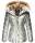 Marikoo Nekoo warm gefütterte Damen Winter Jacke mit Kunstfell B658 Silber Größe XL - Gr. 42