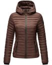 Marikoo Samtpfote leichte Damen Steppjacke B600 Schoko Größe XS - Gr. 34