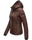 Marikoo Samtpfote leichte Damen Steppjacke B600 Schoko Größe XS - Gr. 34