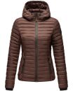 Marikoo Samtpfote leichte Damen Steppjacke B600 Schoko Größe M - Gr. 38