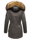 Marikoo Sanakoo Damen Winterjacke Parka mit Kapuze B825 Anthrazit-Gr.L