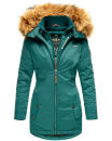 Marikoo Sanakoo Damen Winterjacke Parka mit Kapuze B825 Ocean-Green-Gr.XS